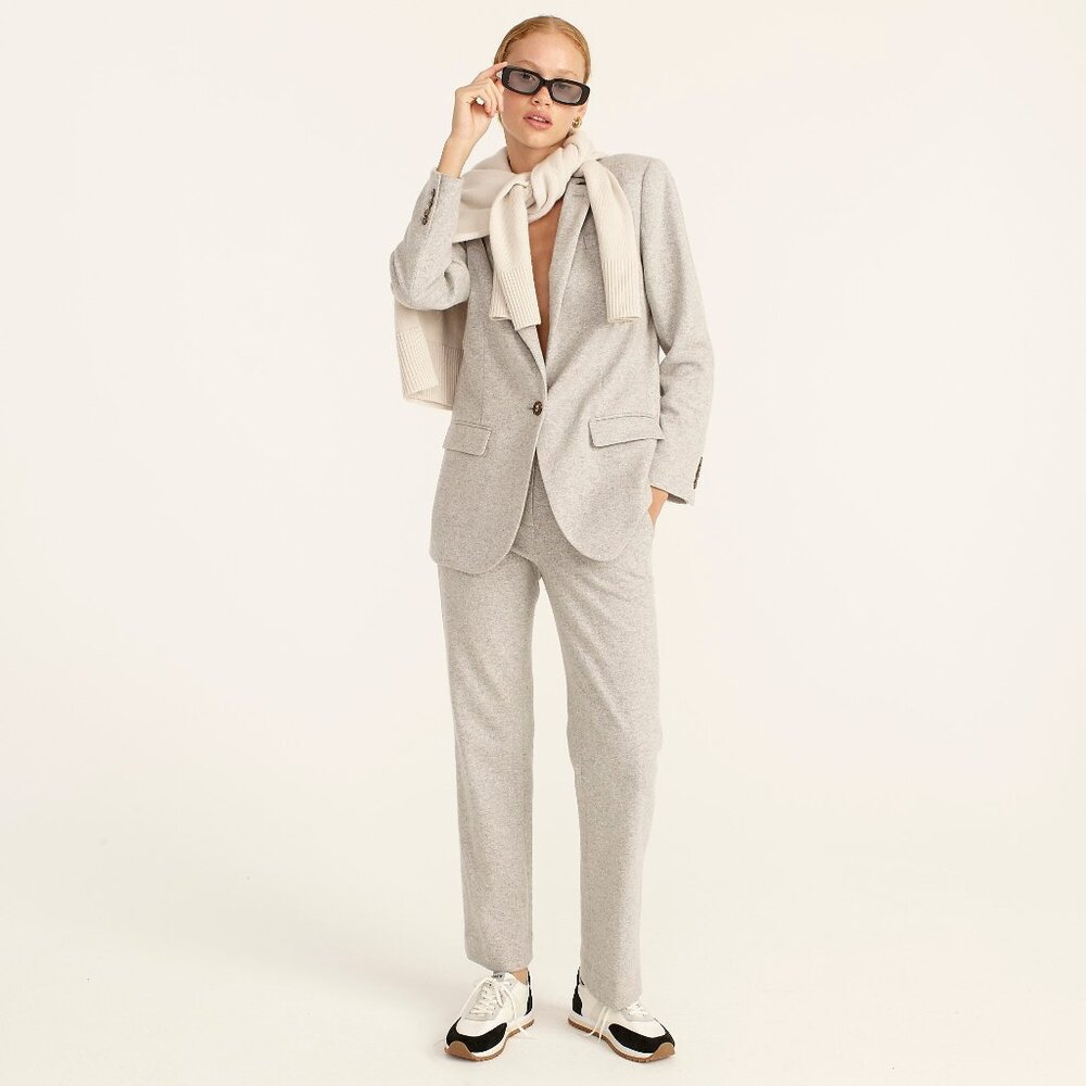 JCrew Alfie Italian wool knit suit jacket pants 8p